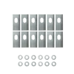 Dreame A1/A1 Pro/A2 pakaitiniai peiliukai su veržlėmis (12 vnt./4 kompl.)