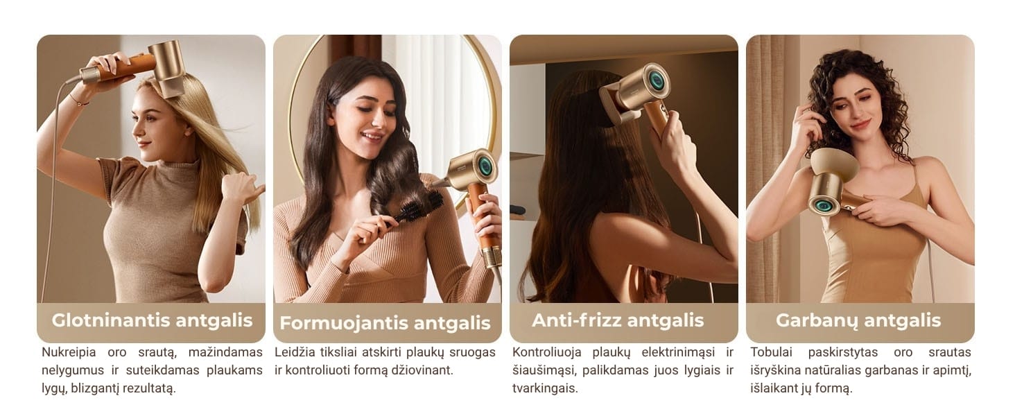 Plaukų džiovintuvas Dreame MIracle PRO - Rudas 5 dreame miracle pro 11