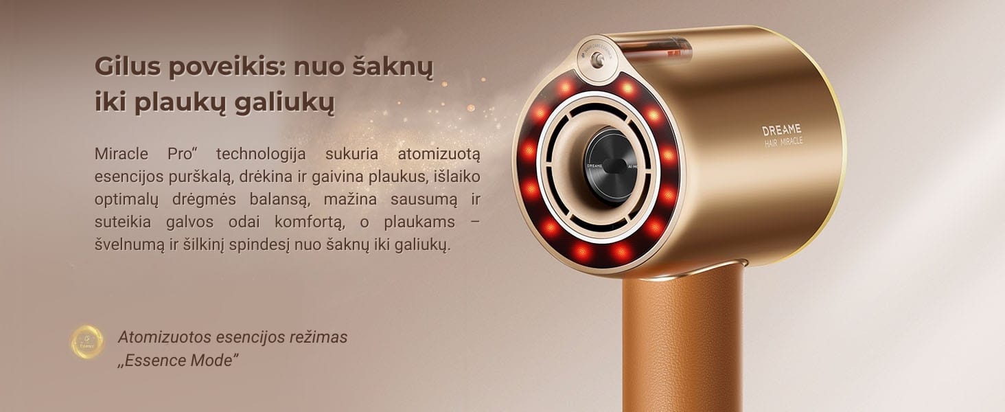 Dreame Miracle Pro plaukų džiovintuvas | Techzona: autorizuotas Dreame Technologies partneris