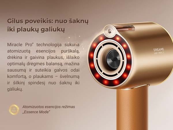 Dreame Miracle Pro plaukų džiovintuvas | Techzona: autorizuotas Dreame Technologies partneris