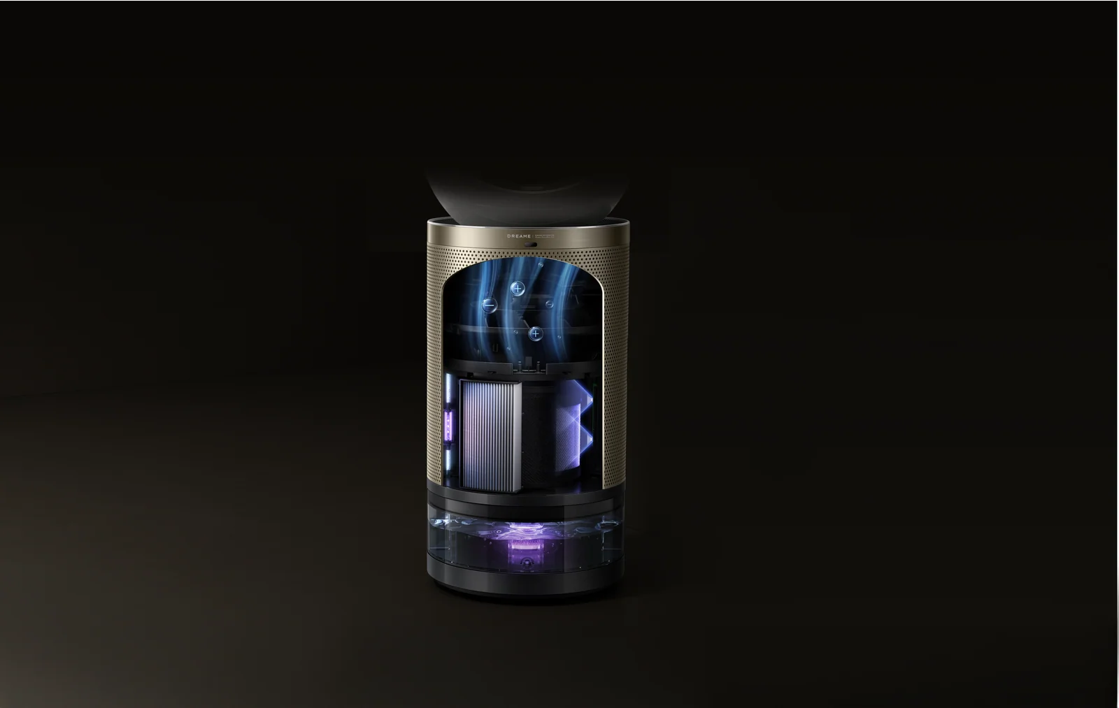 DREAME PM30 filtro ir vandens kelio pjūvis su jutikliais