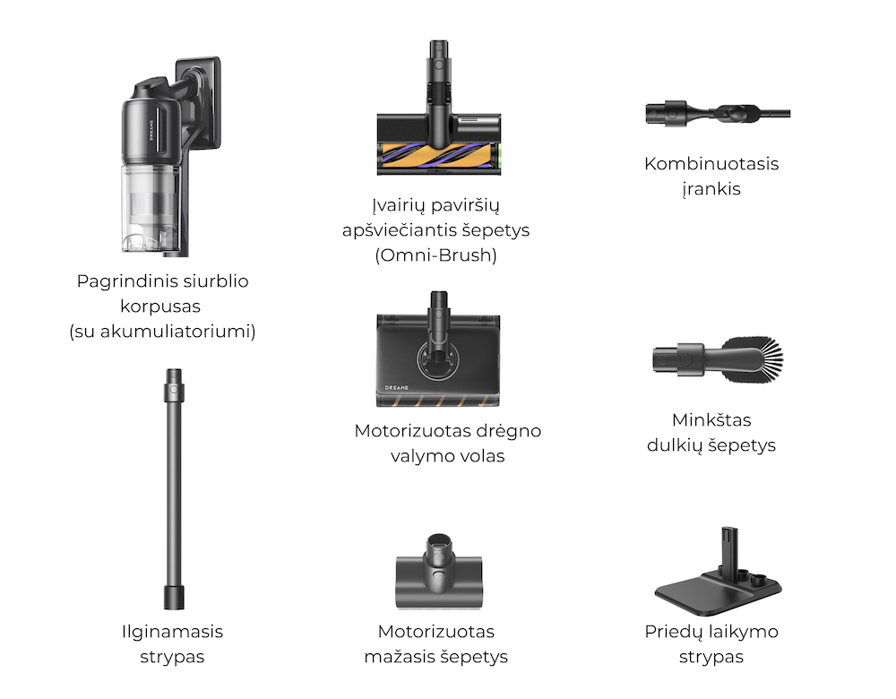 Dreame R20 Ultra AquaCycle siurblys šluota | Techzona: autorizuotas Dreame Technologies partneris