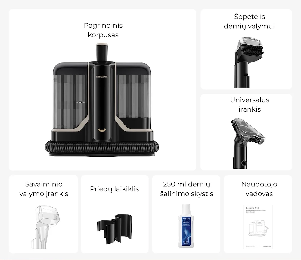 Dreame N10 - siurblys | Techzona: autorizuotas Dreame Technologies partneris