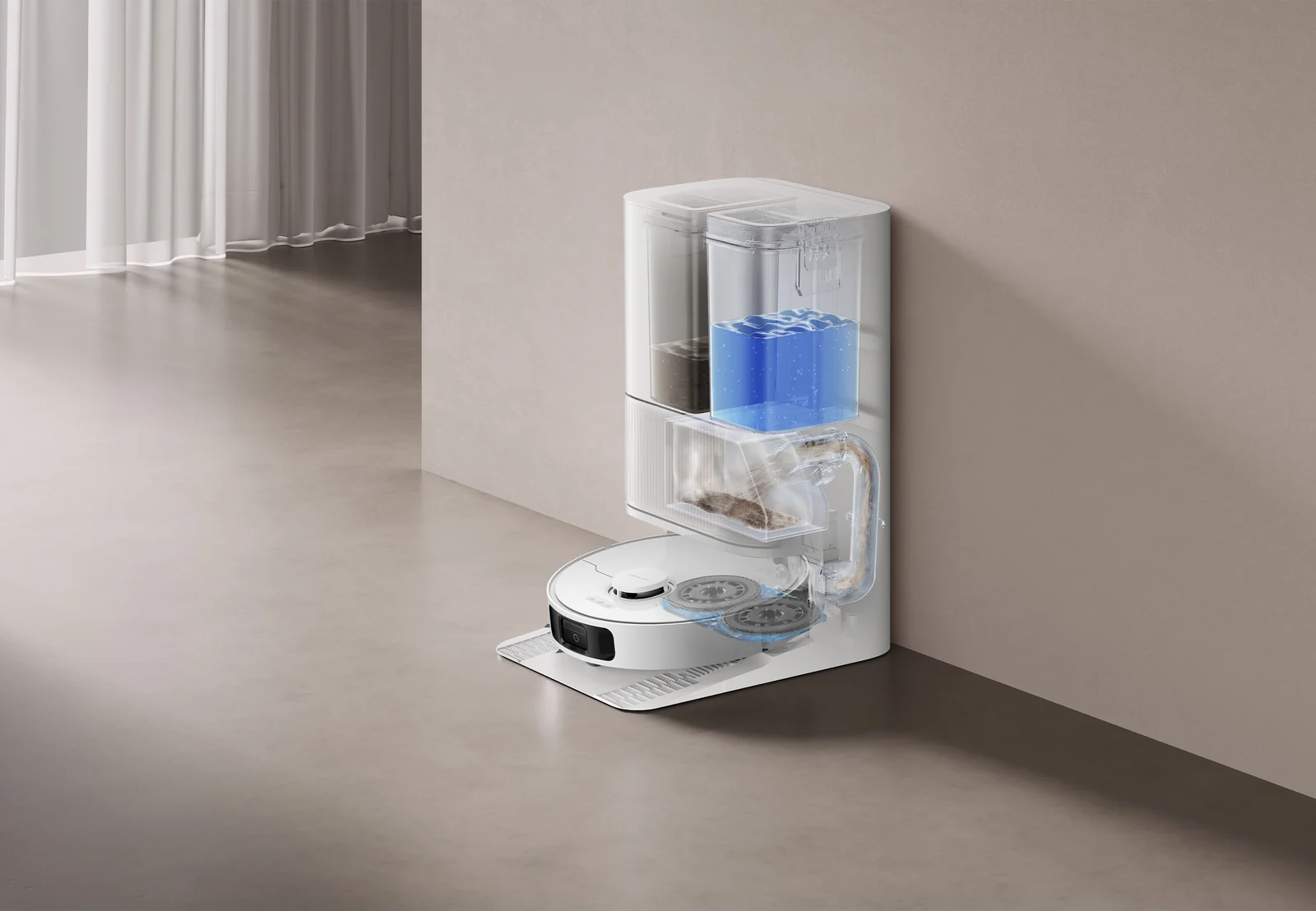 DREAME D20 Ultra „PowerDock“ stotelė su vandens talpyklomis