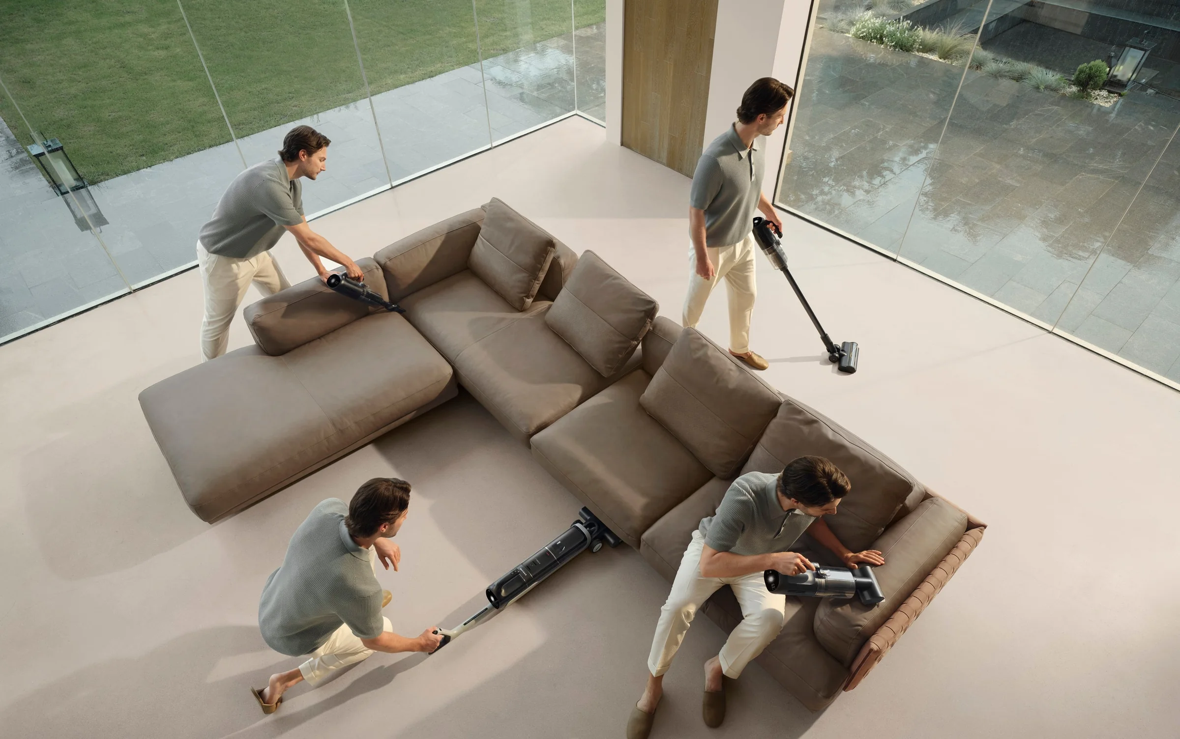 DREAME H14 Dual valymas didelėje patalpoje su sofa