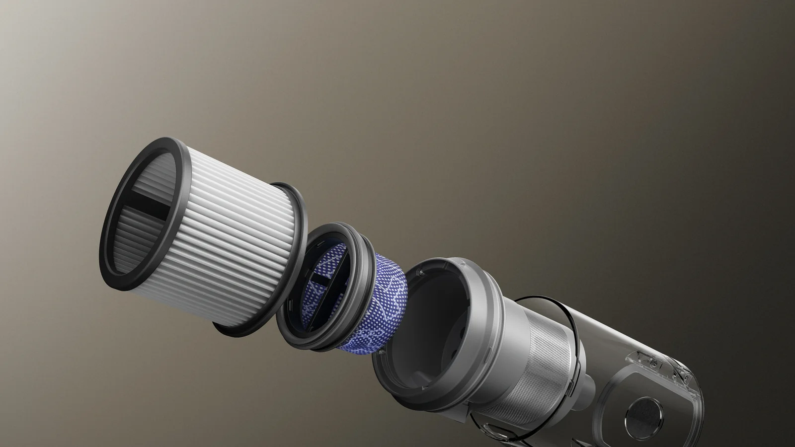 DREAME R20 Ultra HEPA filtras ir ciklonas