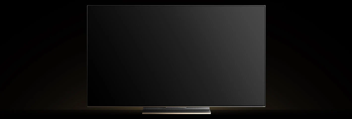 DREAME Aura Mini LED S100 televizorius iš priekio, ekranas išjungtas