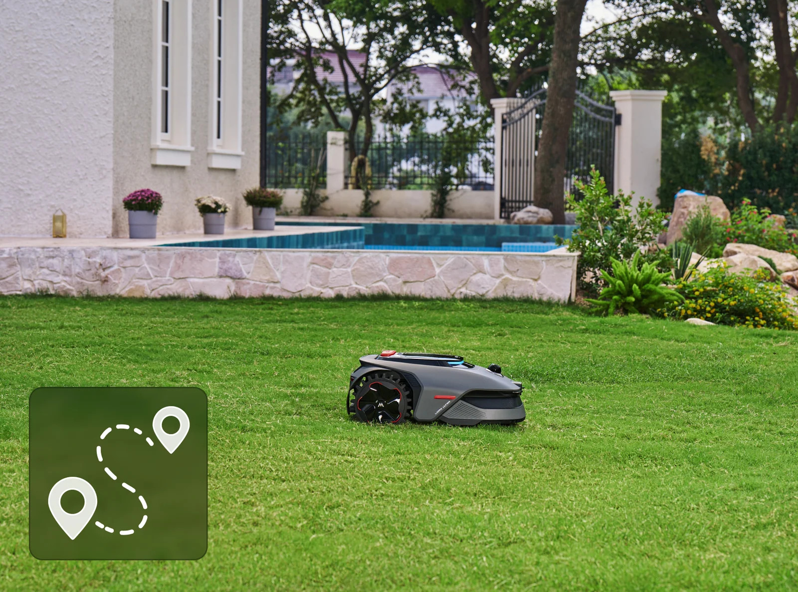 Robotas patruliuoja kieme