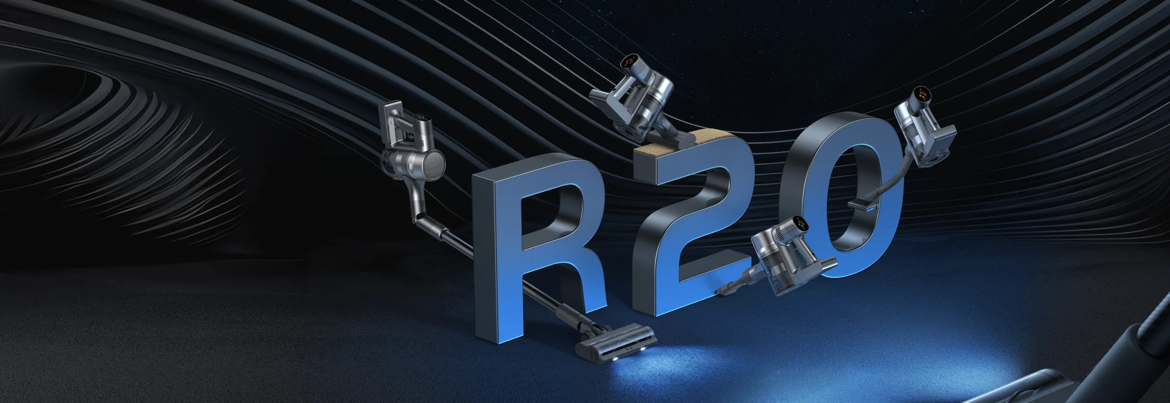 DREAME R20 belaidžiai siurbliai prie didelių raidžių R20