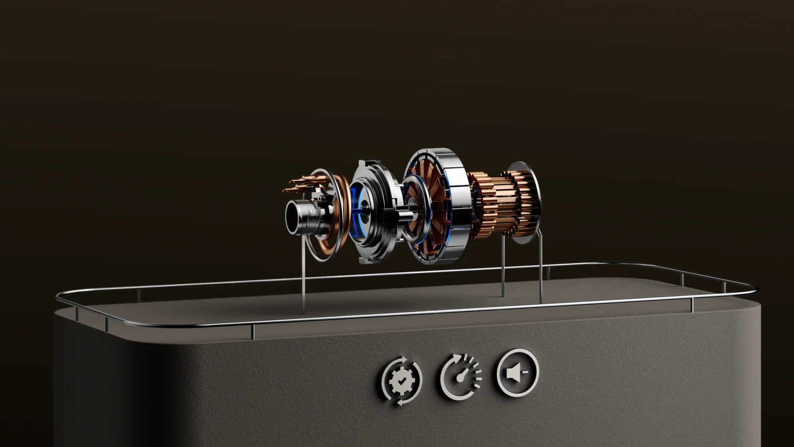 DREAME DZ402 Pro BLDC inverterinio variklio pjūvis