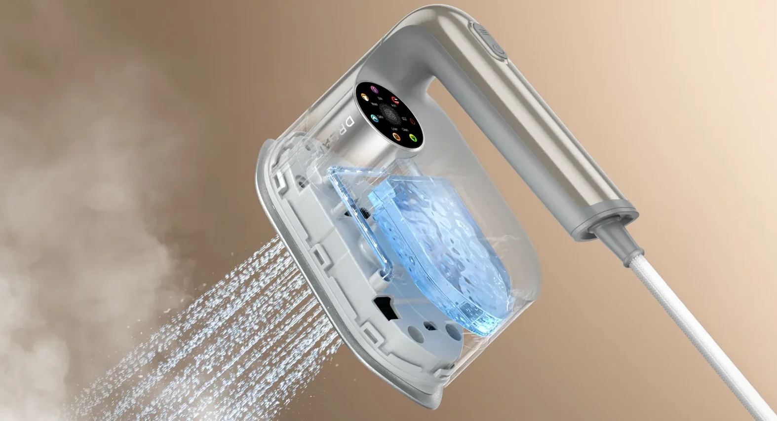 DREAME P7 automatinio valymo funkcija su vandeniu viduje