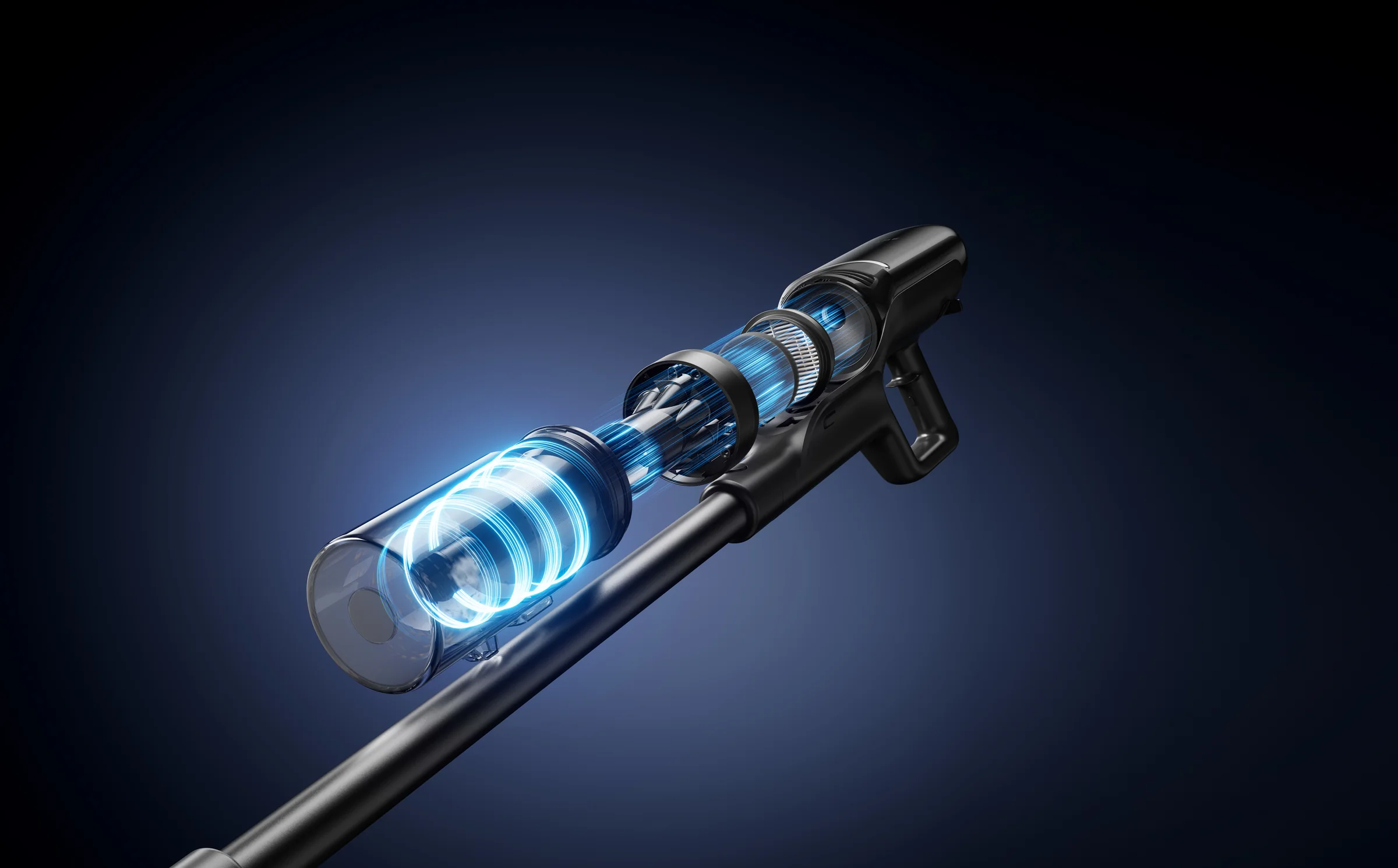 DREAME G12 Dual rankinio siurblio filtravimo sistemos pjūvis