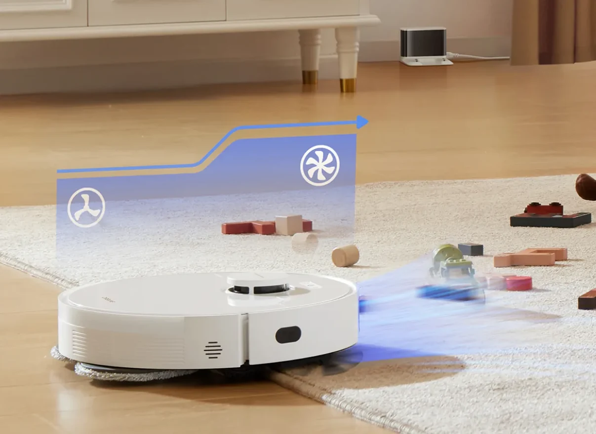 Robotas ant kilimo aptinka nešvarumus