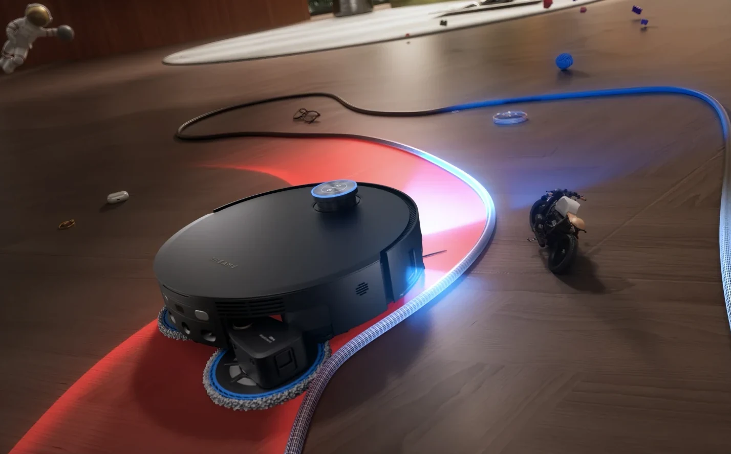 Robotas valo arti kliūties krašto