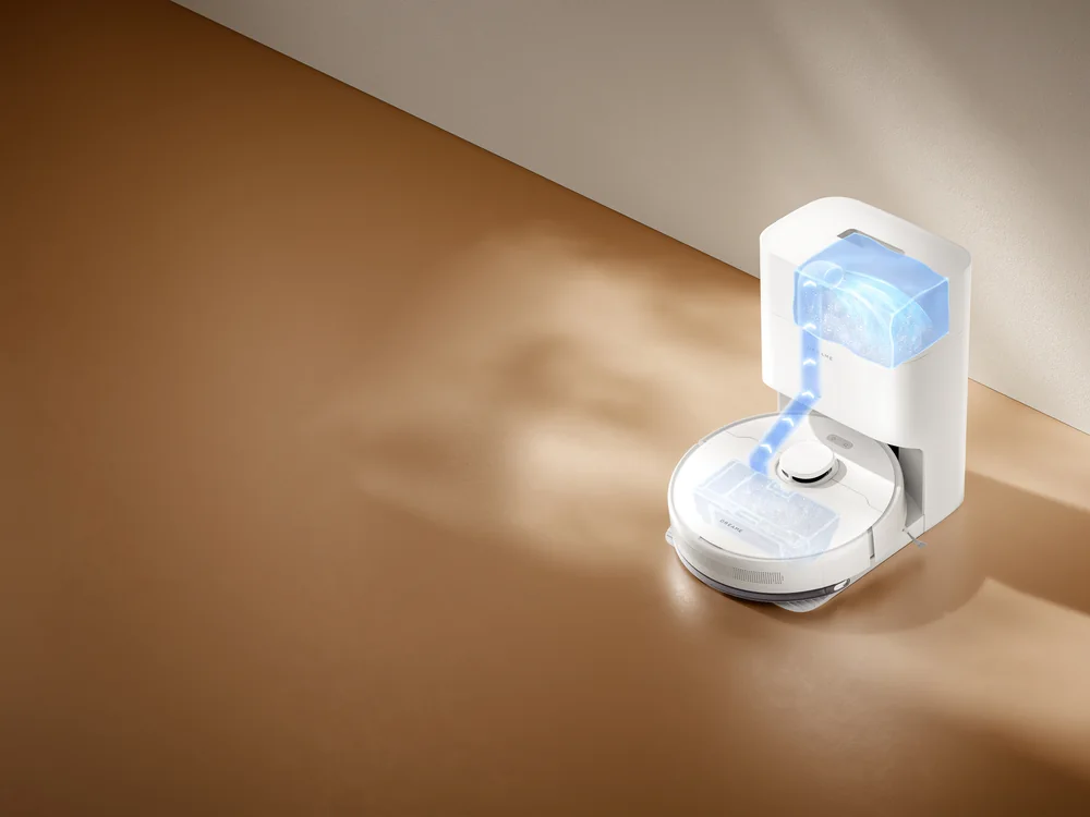 DREAME D10 Plus Gen 2 stotelė ištuština roboto dulkių dėžutę